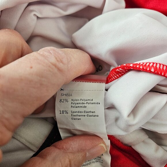 Charmo Womens High Neck Zipper Full Coverage One Piece Swimsuit Size Medium Red - Picture 9 of 11